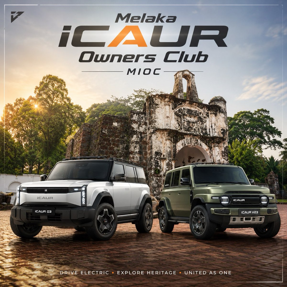 iCAUR club poster with heritage landmark